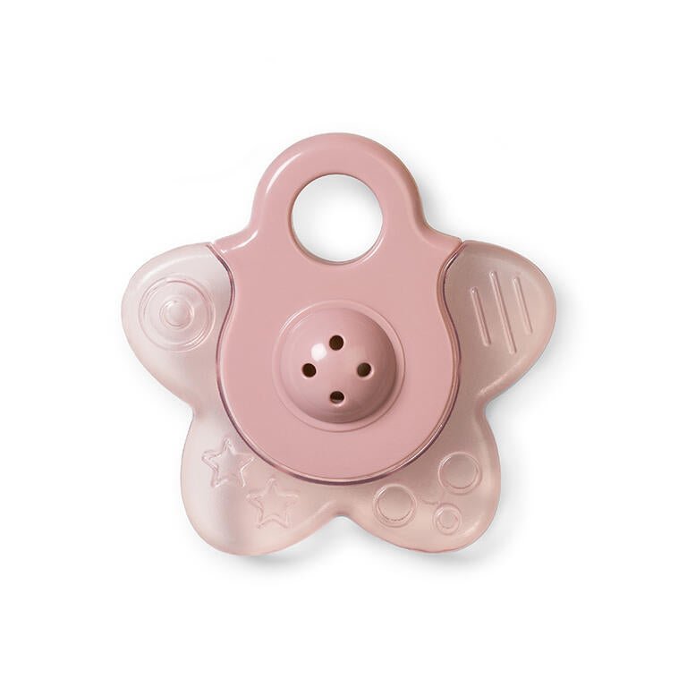 Mordedor De Agua Con Sonajero Rosa - MINI MUNDO