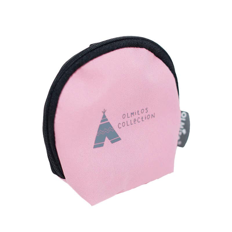 Pack Bolso de pañales + funda térmica - Olmitos - rosa y gris - MINI MUNDO