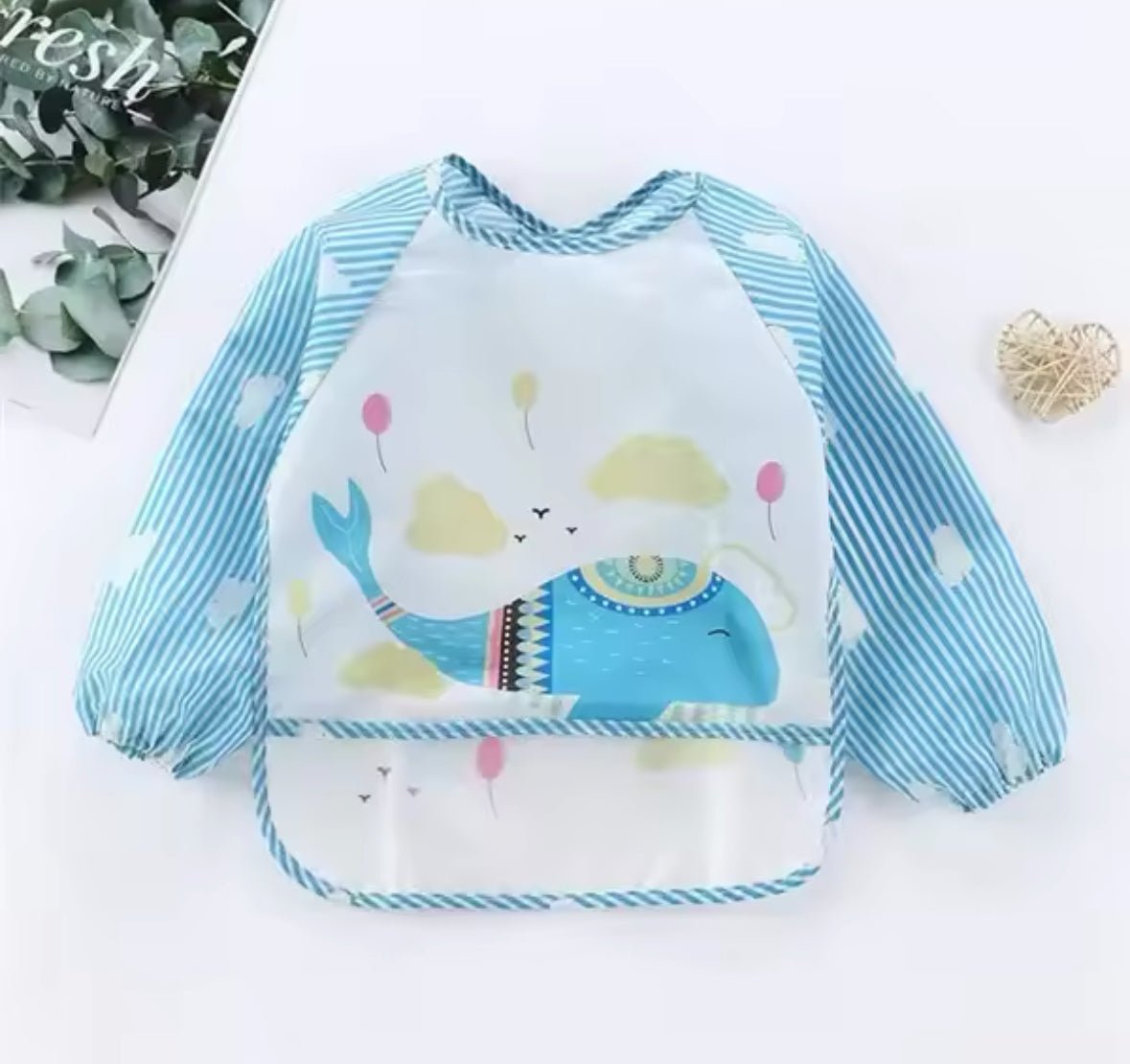 Pack de 2 baberos (delantal) manga larga - MINI MUNDO