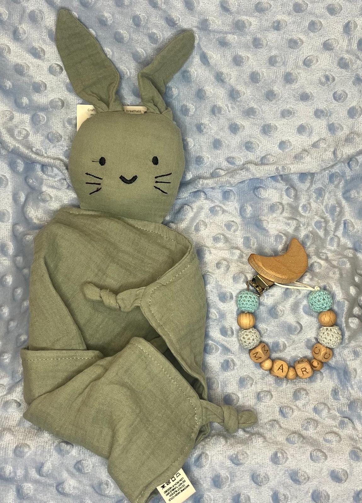 Pack manta, chupetero, doudou o sonajero. - MINI MUNDO