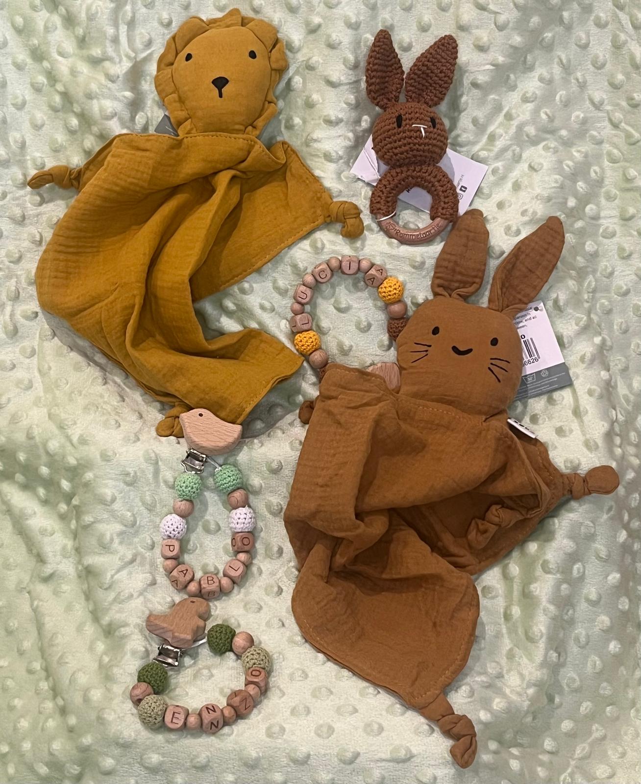 Pack manta, chupetero, doudou o sonajero. - MINI MUNDO