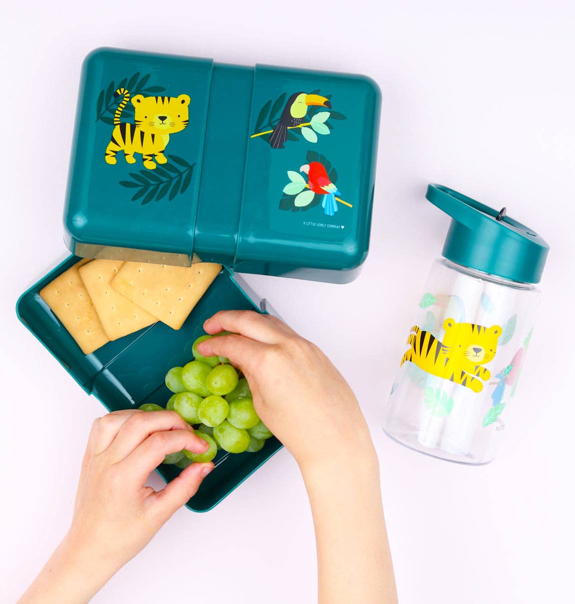 Pack mochila + fiambrera + botella - Tigre - MINI MUNDO