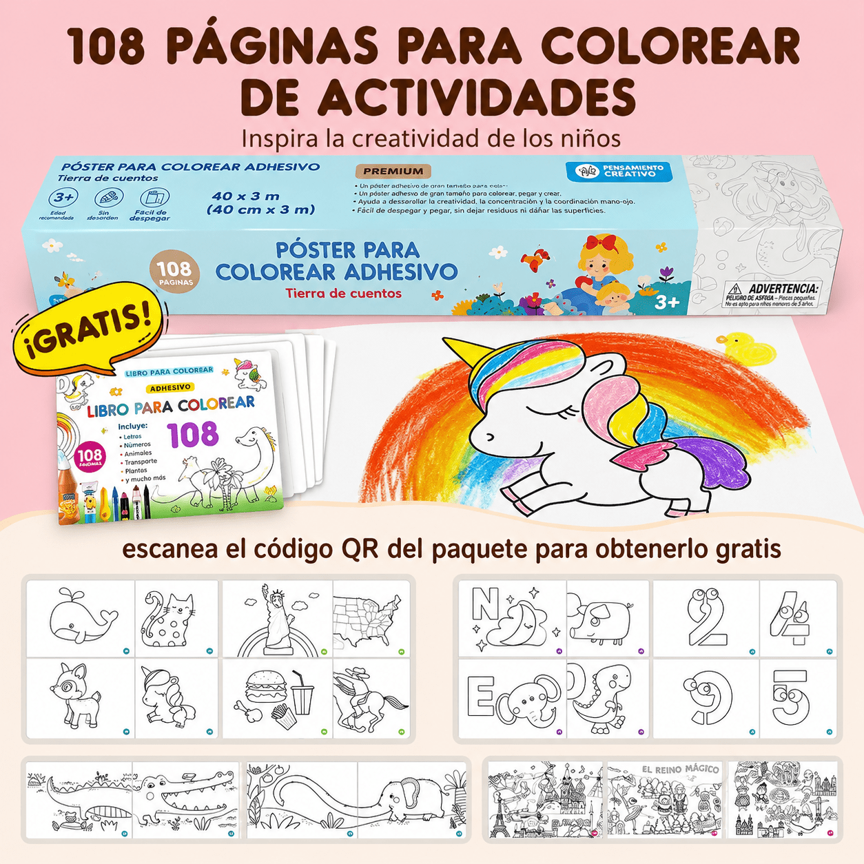 Papel adhesivo tematizado - FAIRYTALE LAND - BEBABI