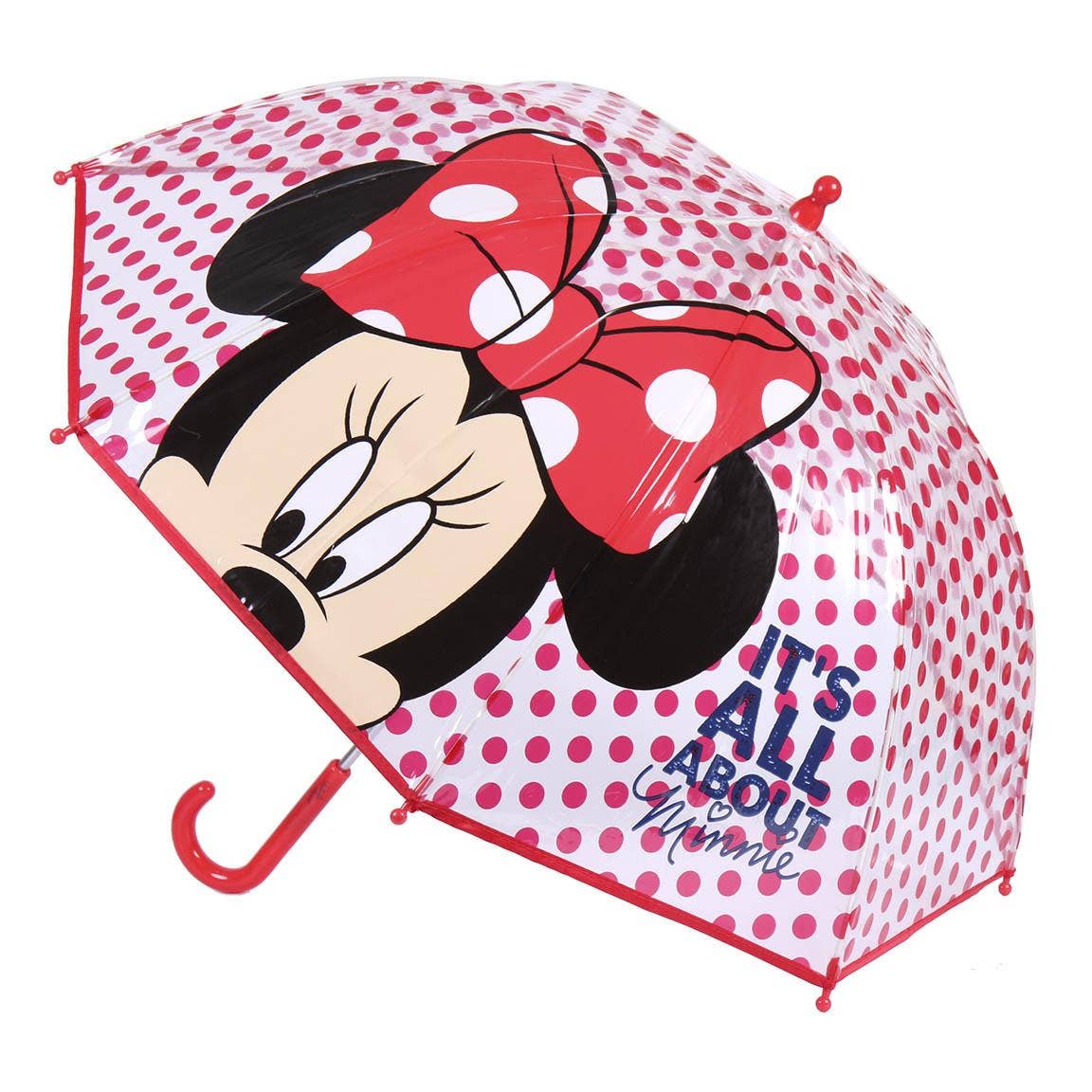 Paraguas - Minnie lunares rojo - MINI MUNDO