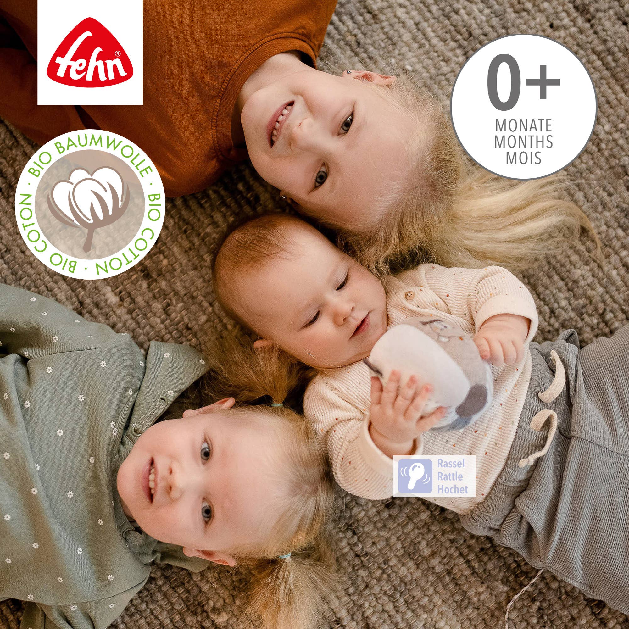 Pelota de tela Donkey & Teddy Nature - MINI MUNDO