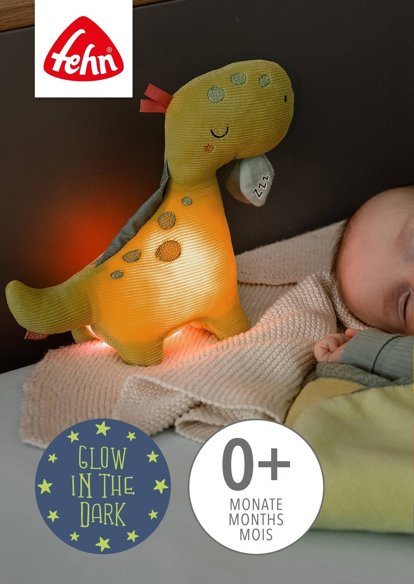 Peluche con luz nocturna - dinosaurio - MINI MUNDO