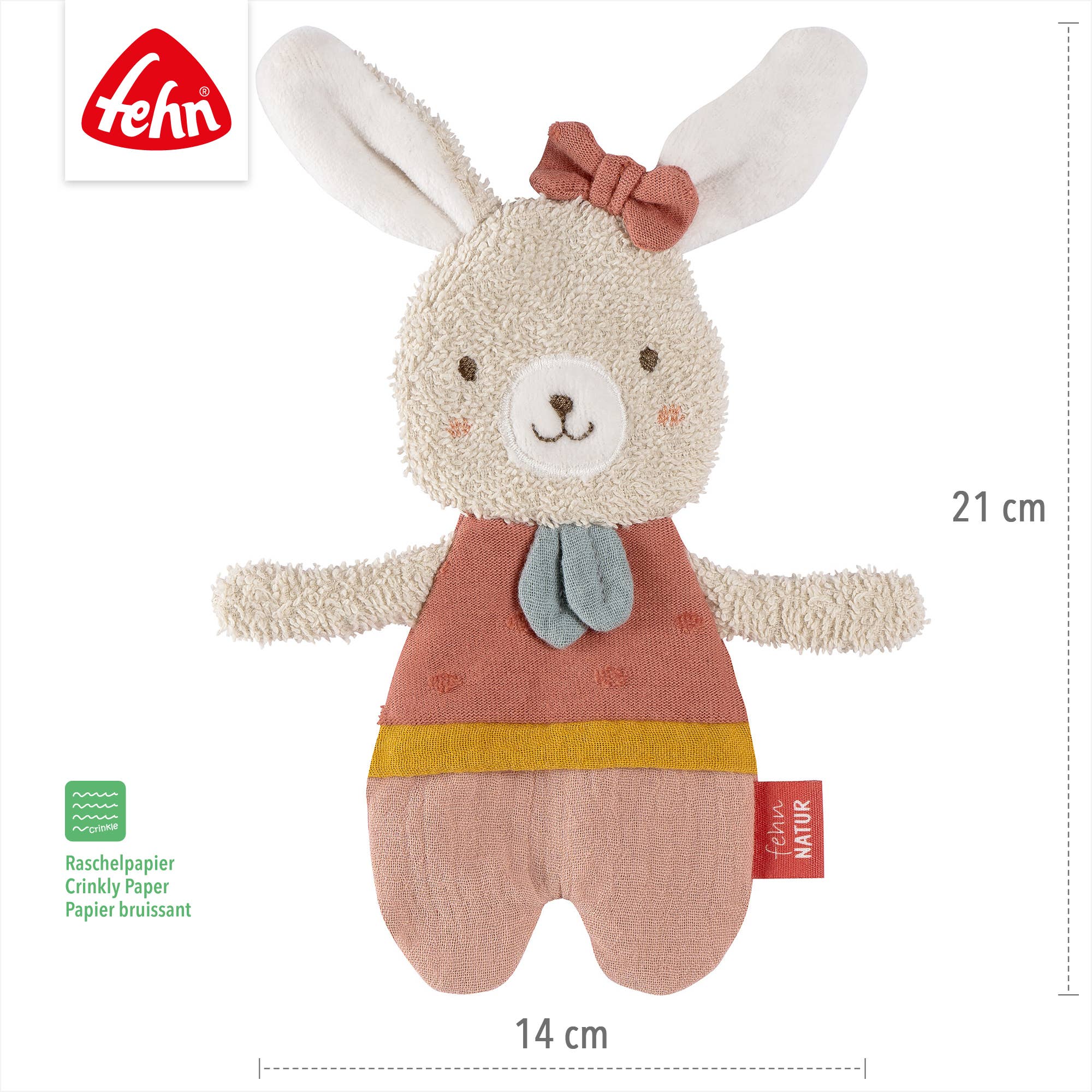 Peluche - conejo rosa - MINI MUNDO