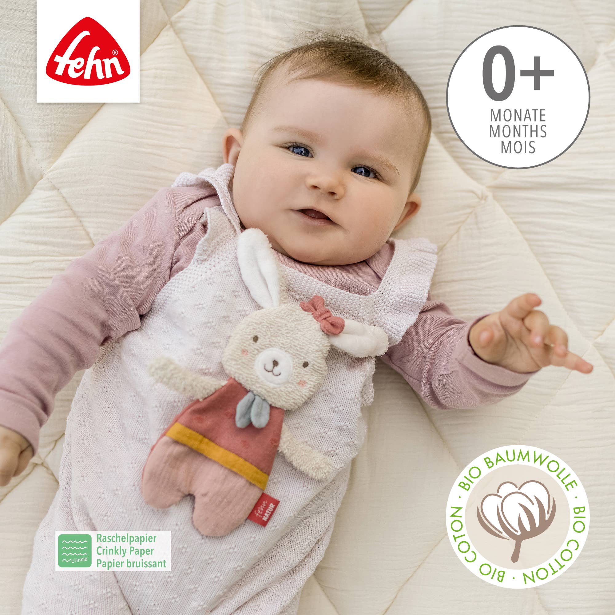 Peluche - conejo rosa - MINI MUNDO