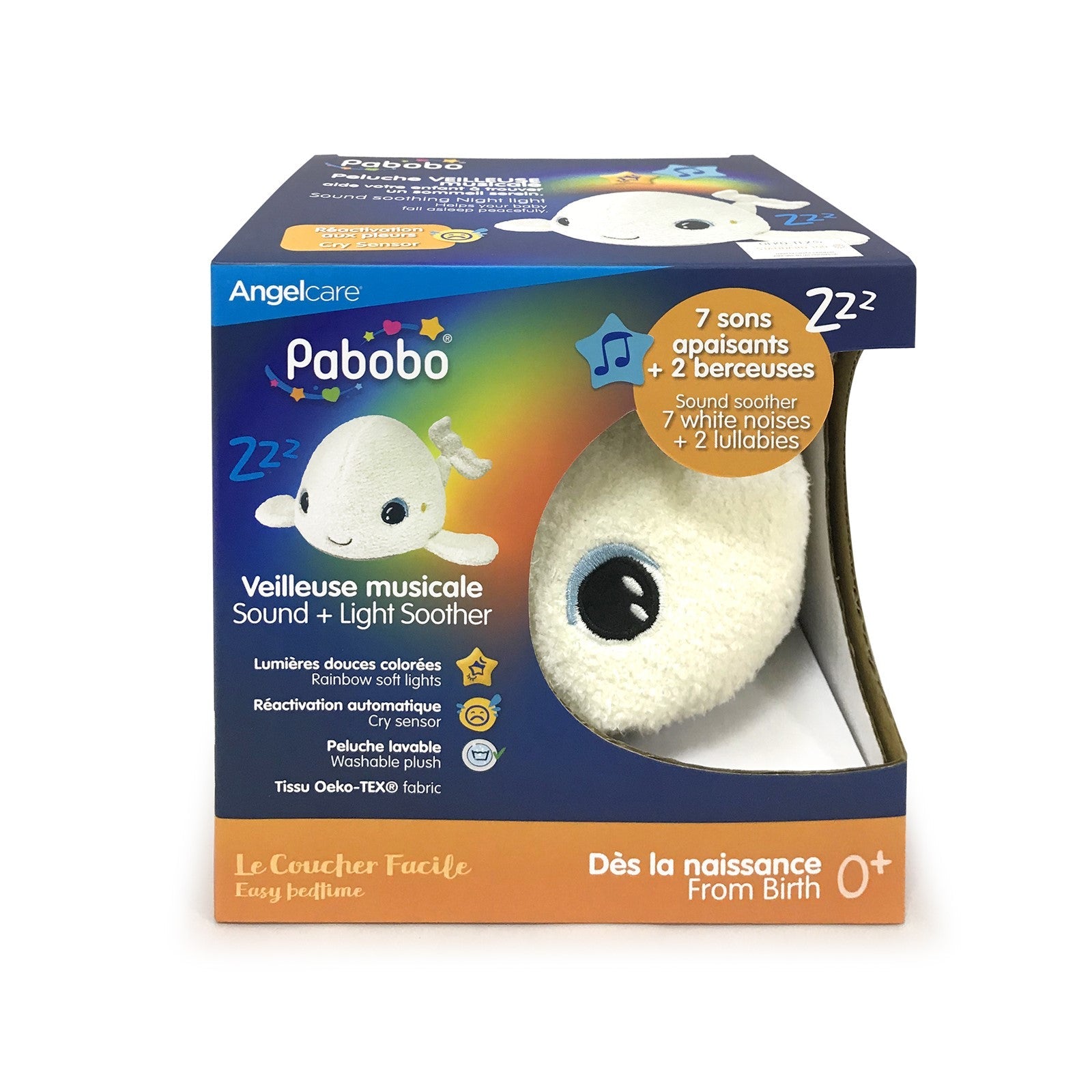 Peluche Luminoso Pabobo Beluga con Luz Nocturna y Sonidos - BEBABI