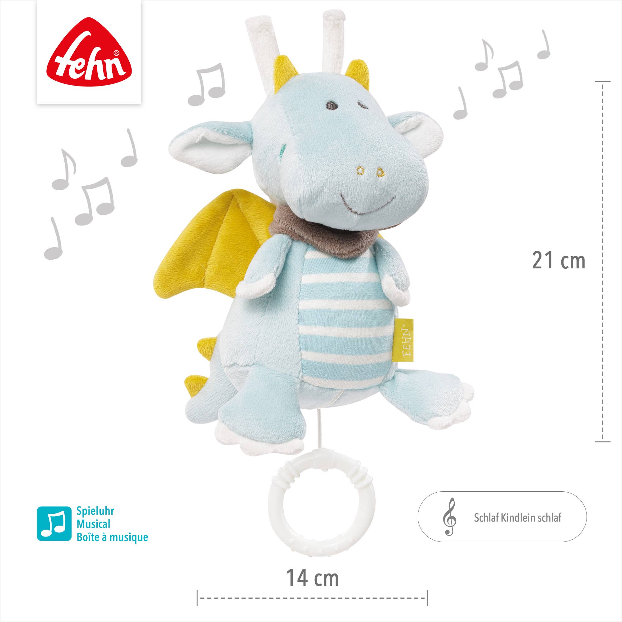 Peluche musical - dragón - MINI MUNDO