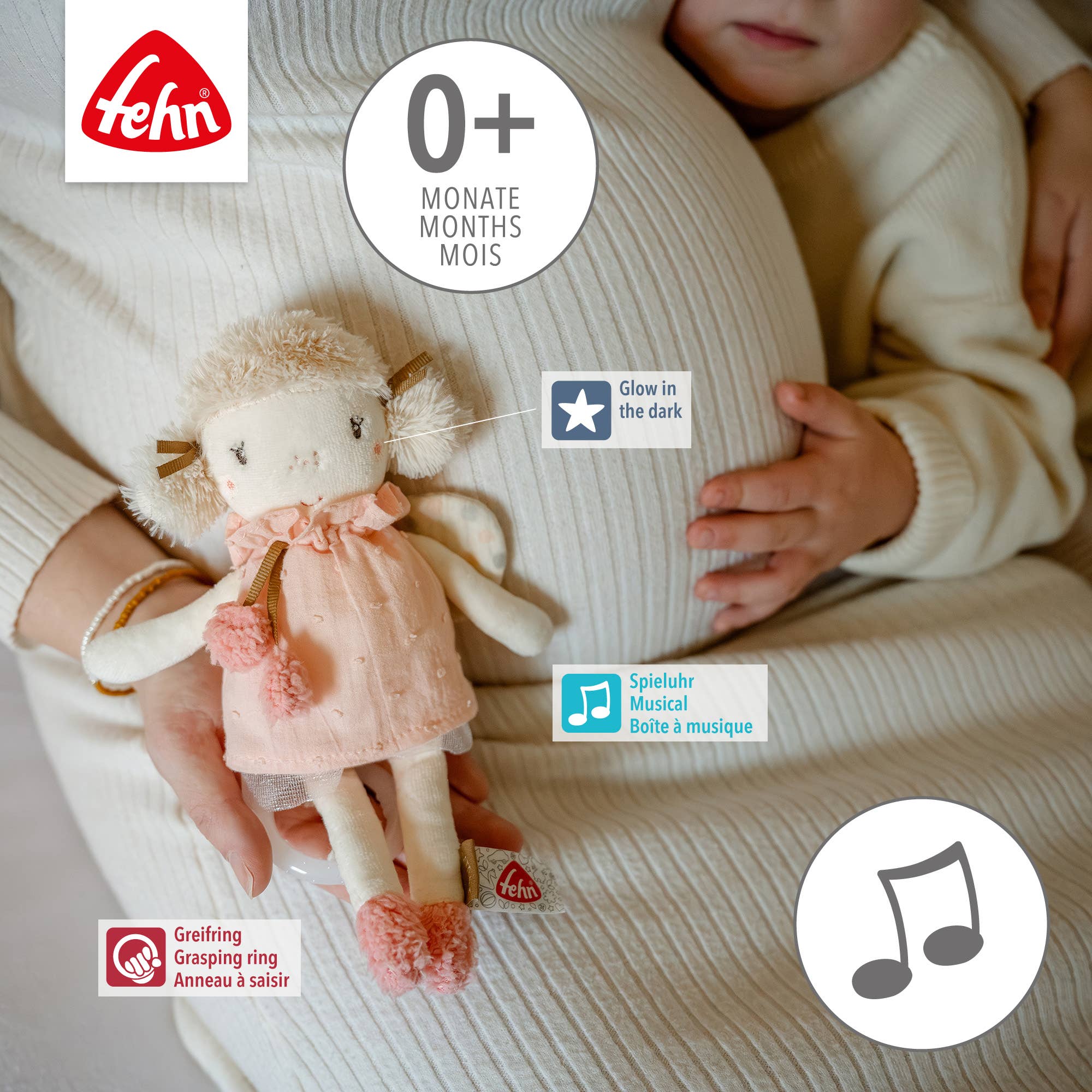 Peluche musical - Hada rosa - MINI MUNDO