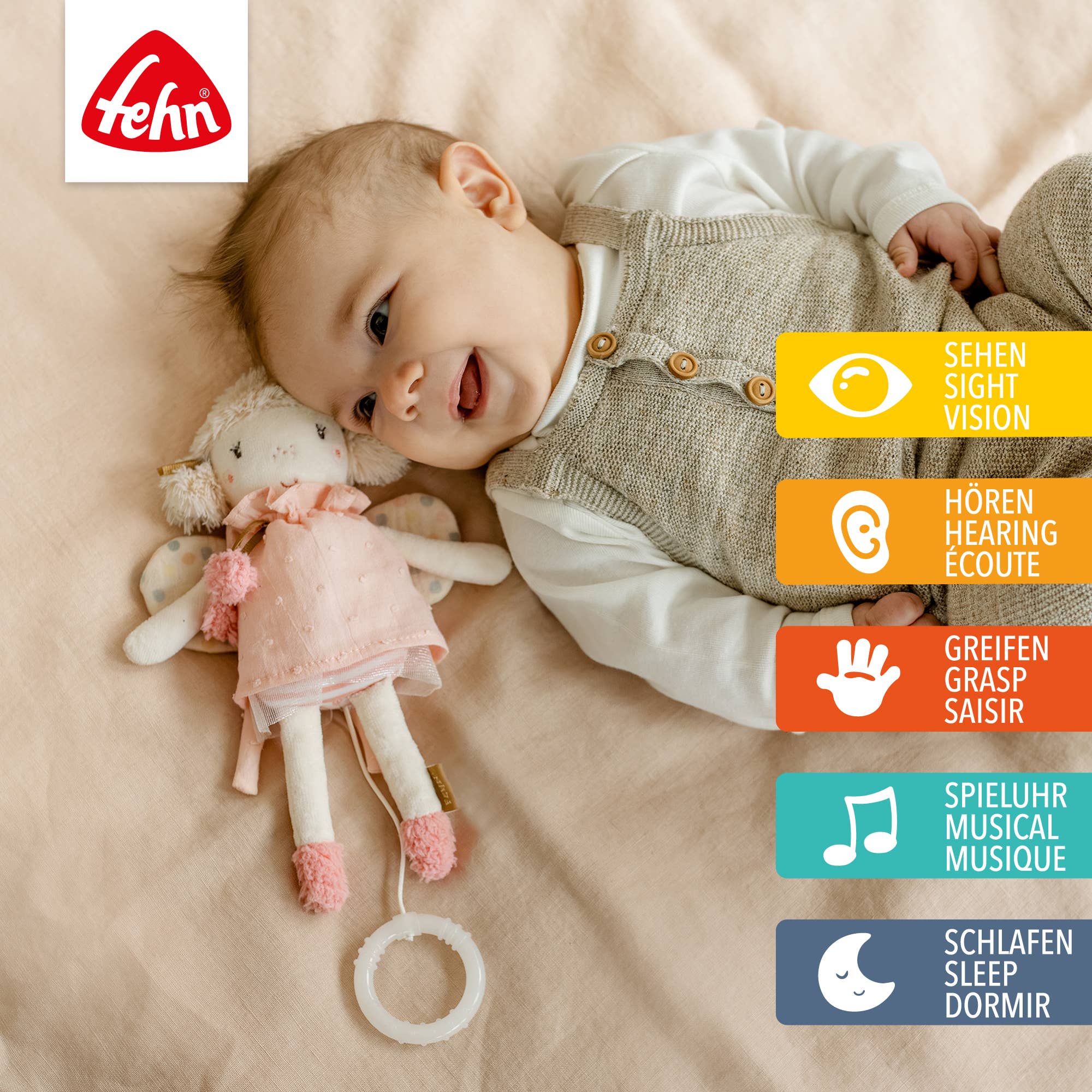 Peluche musical - Hada rosa - MINI MUNDO