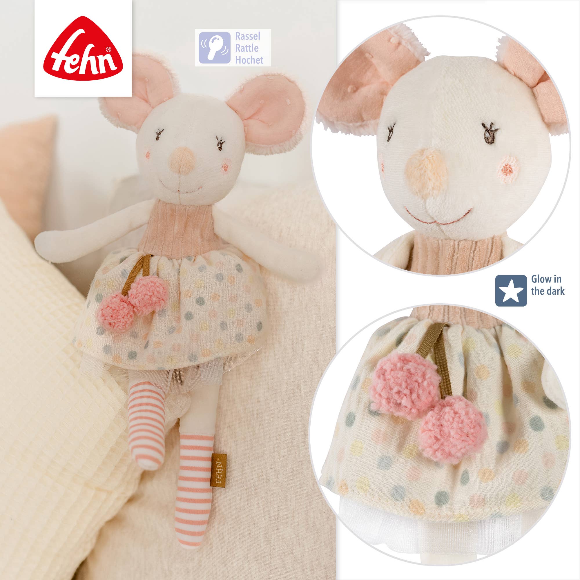 Peluche - ratita rosa - MINI MUNDO