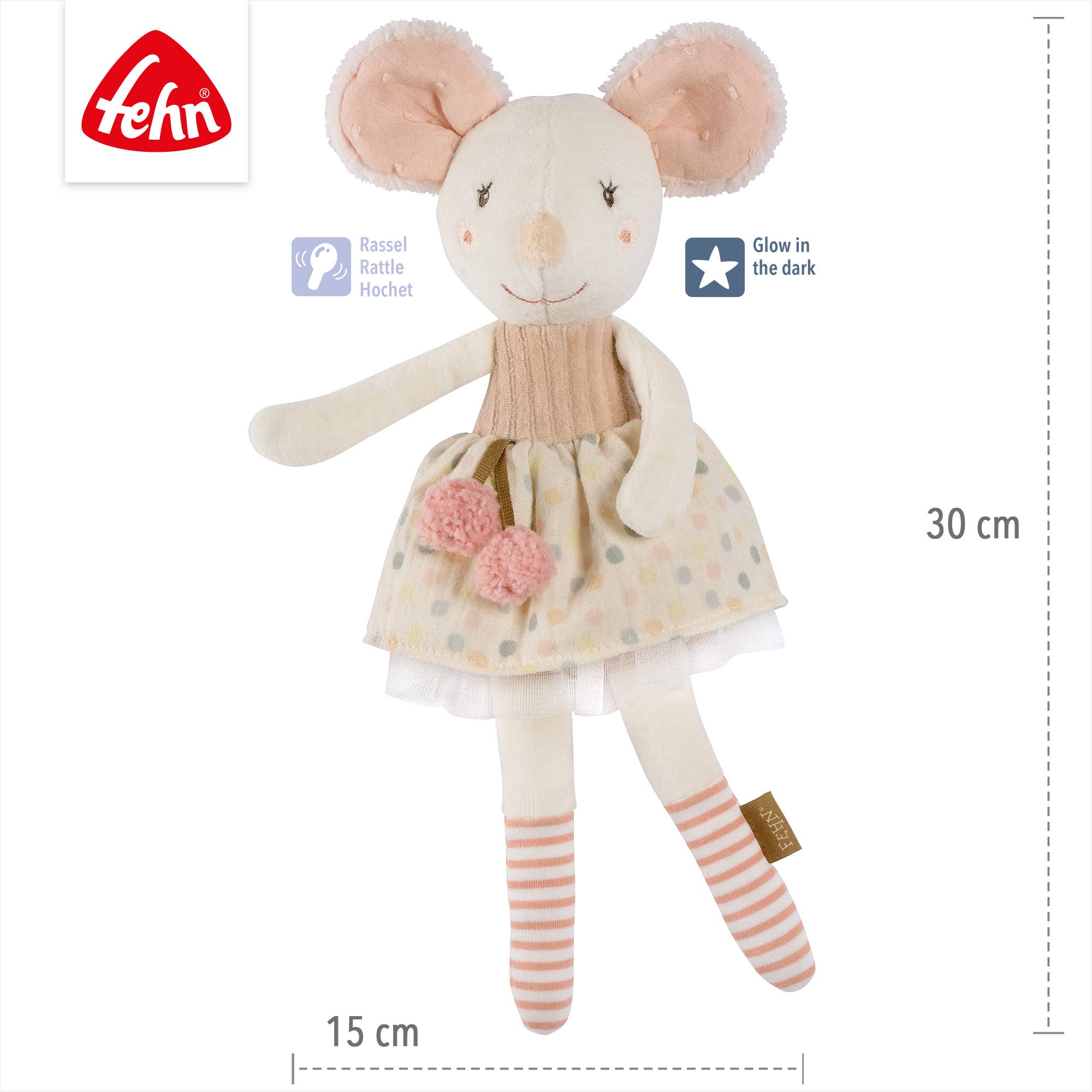 Peluche - ratita rosa - MINI MUNDO
