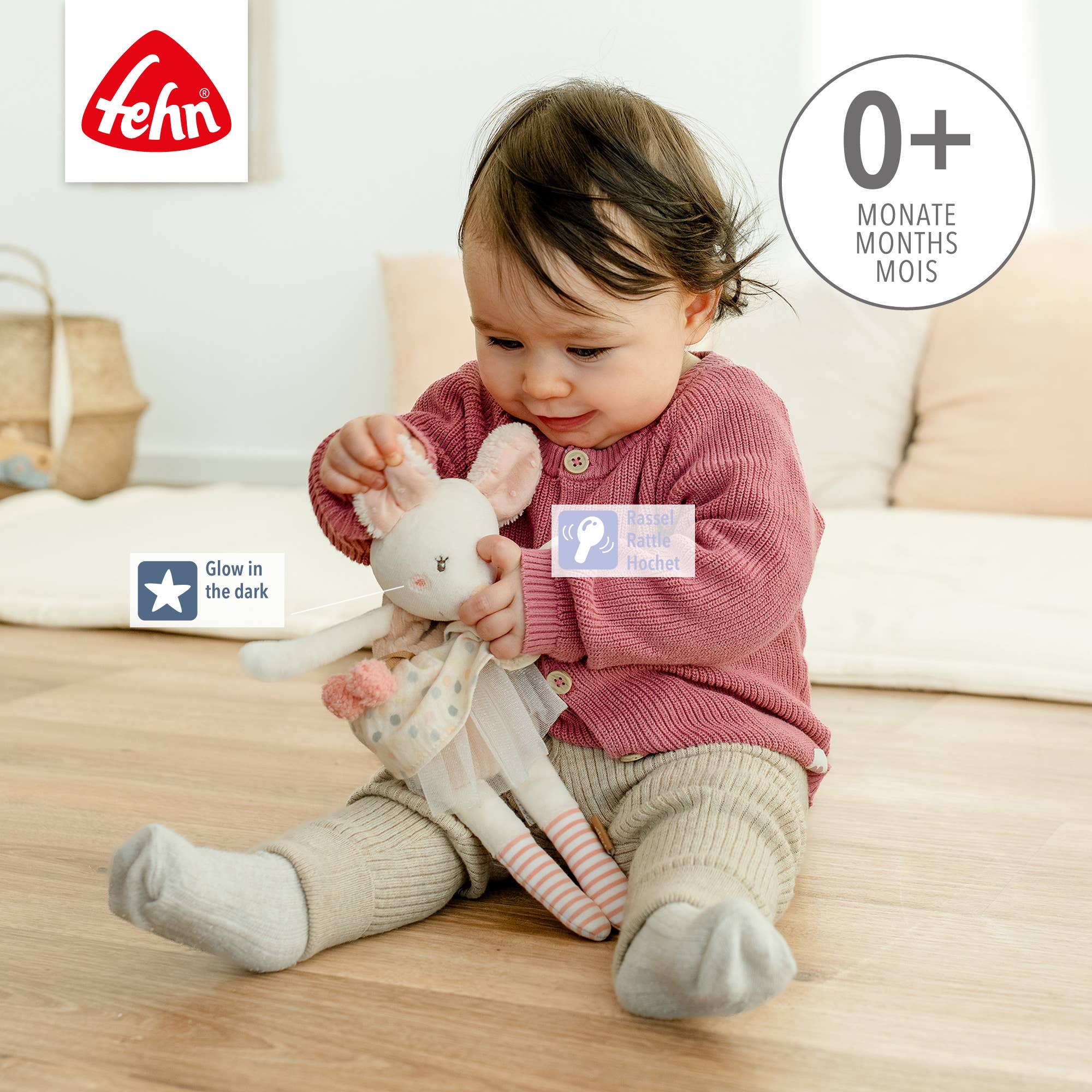 Peluche - ratita rosa - MINI MUNDO