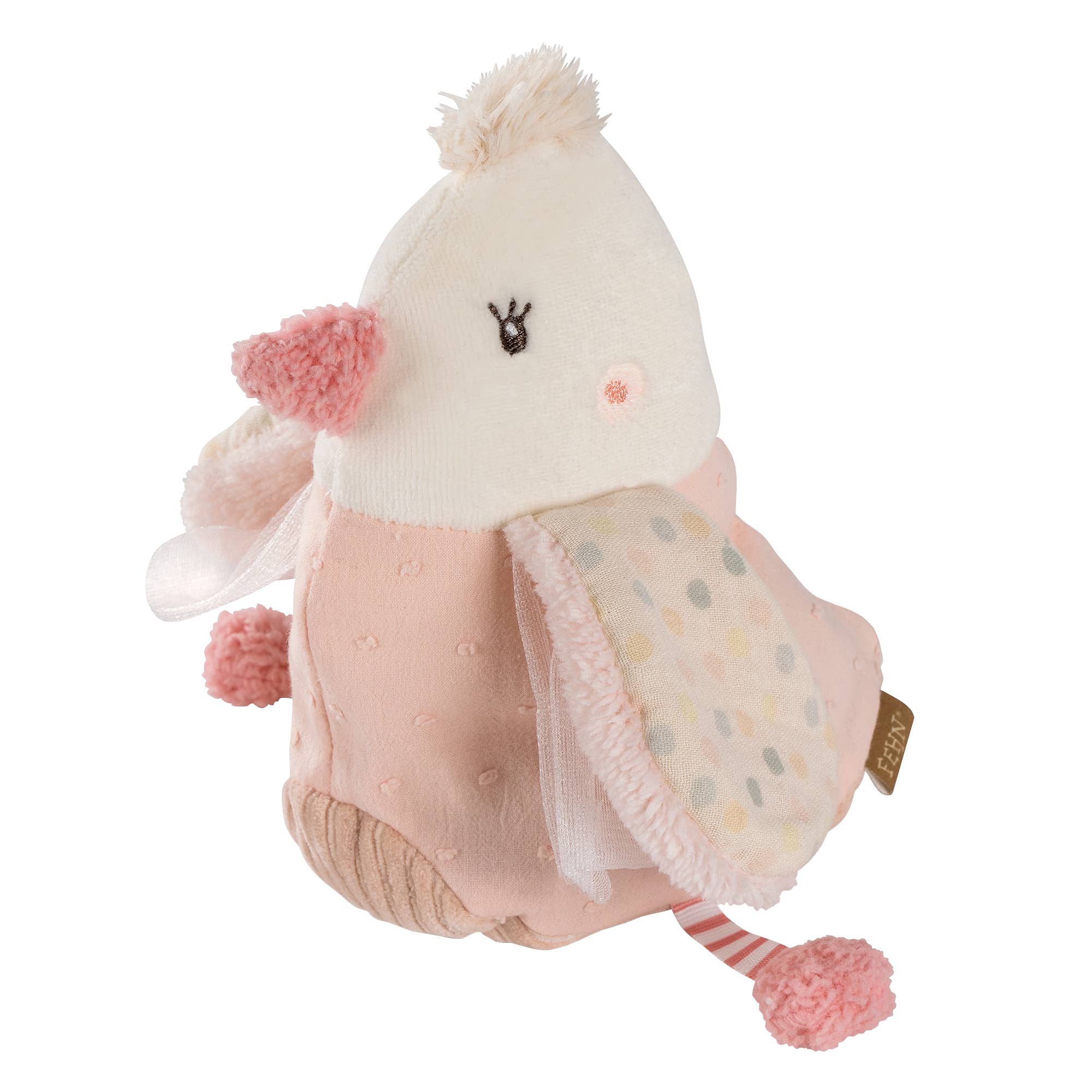 Peluche térmico con semillas - pájaro rosa - MINI MUNDO