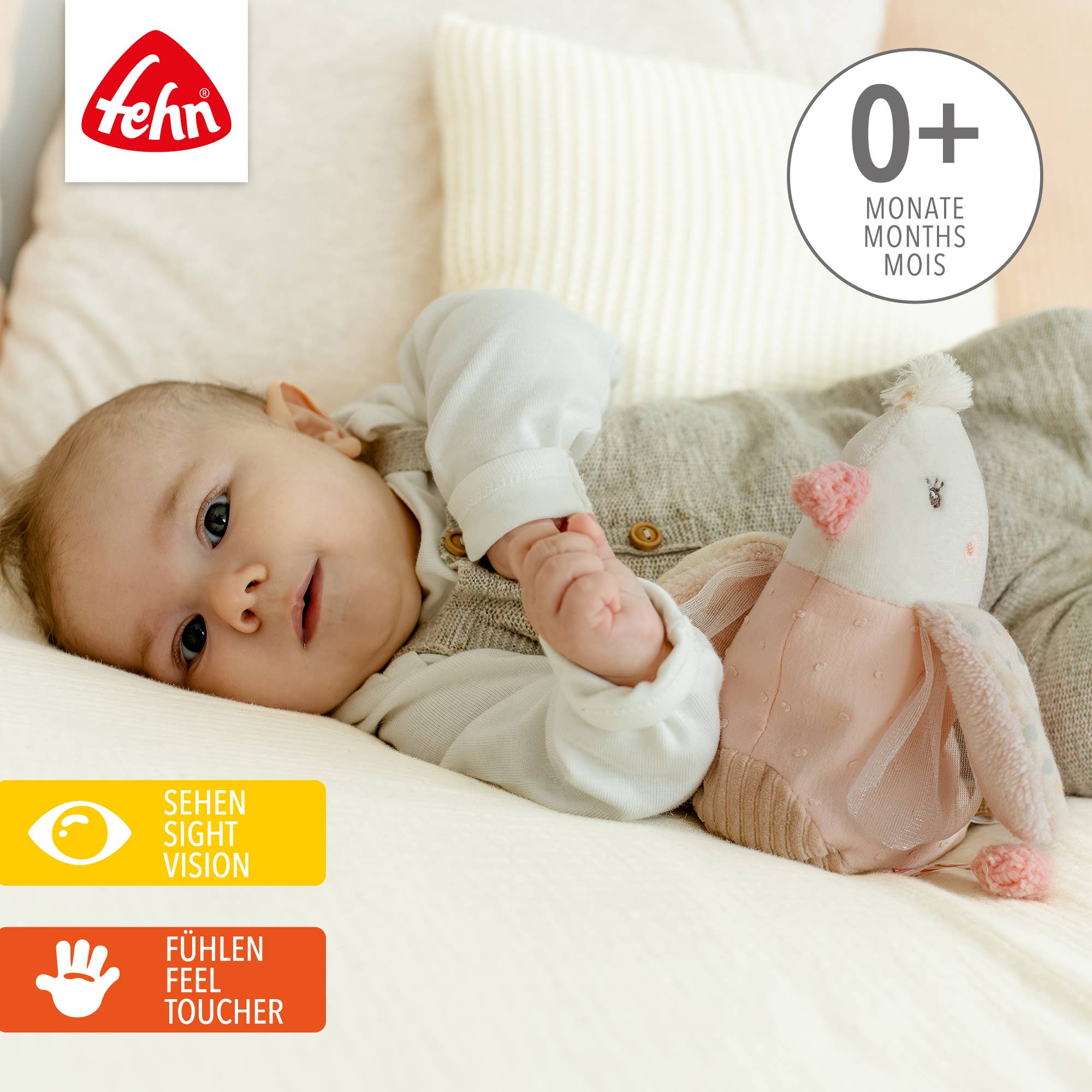 Peluche térmico con semillas - pájaro rosa - MINI MUNDO