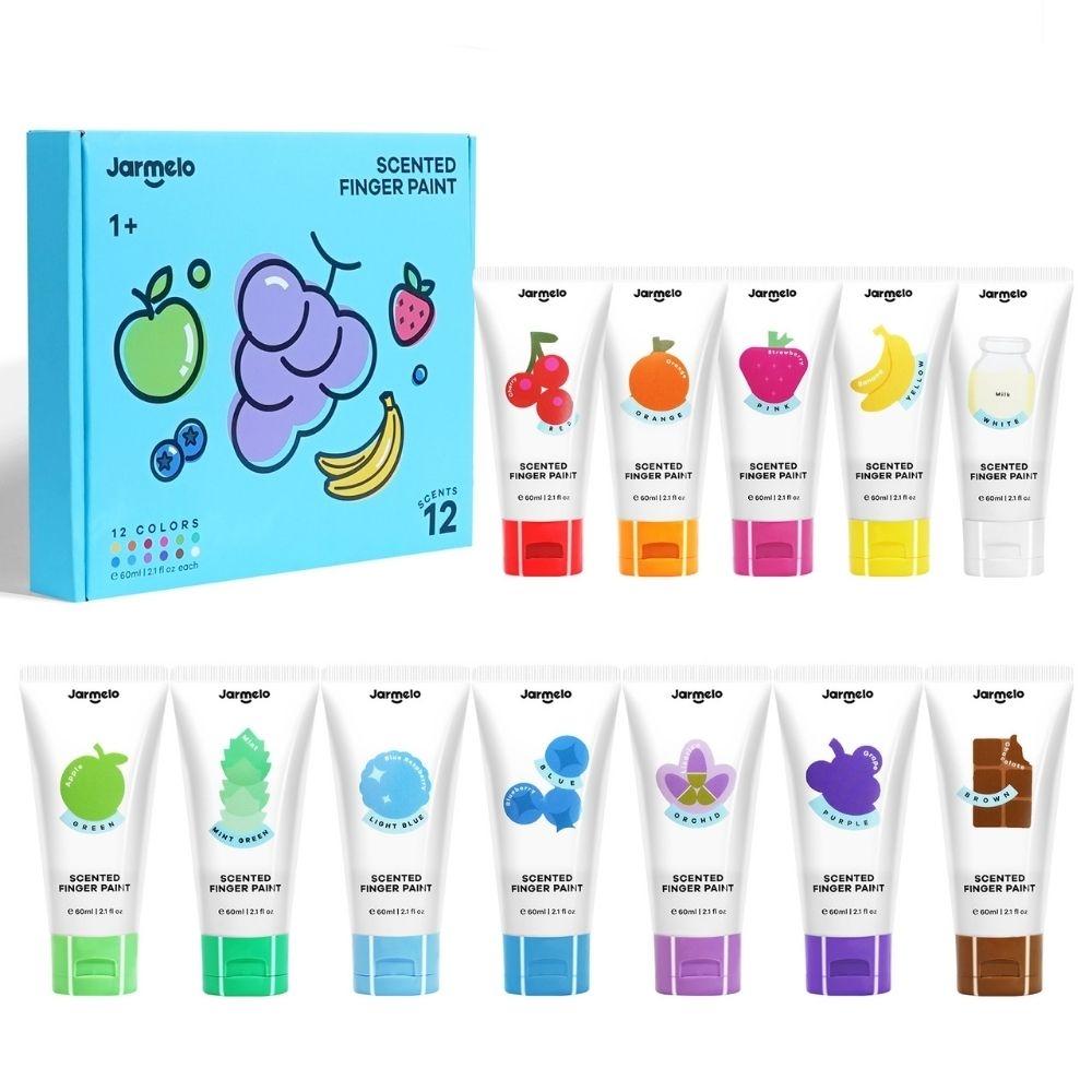 Pintura de dedos perfumada (12 ud.) - MINI MUNDO