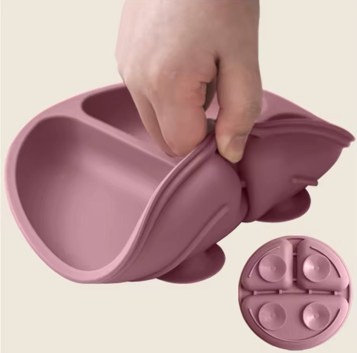 Plato divisorio con ventosas - silicona - MINI MUNDO