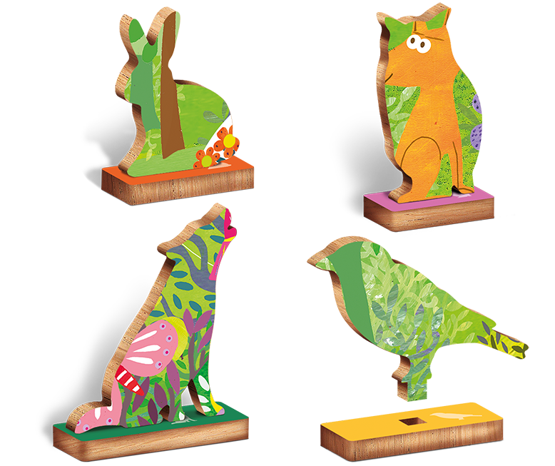 Puzzle de madera - modelo bosque - Woody - MINI MUNDO