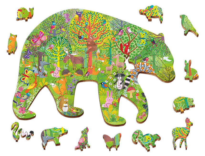 Puzzle de madera - modelo bosque - Woody - MINI MUNDO