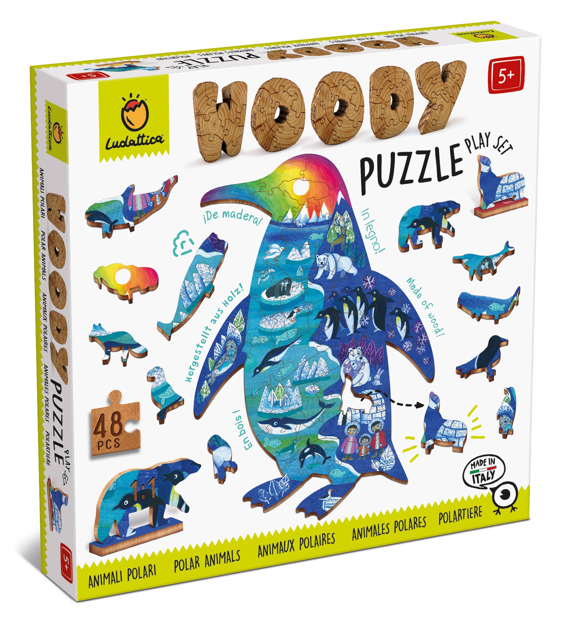 Puzzle de madera - modelo polar - Woody - MINI MUNDO