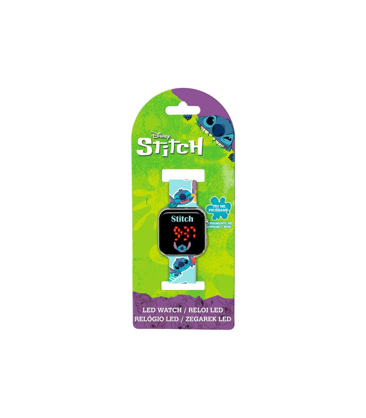RELOJ LED STITCH DISNEY (FLORES) - MINI MUNDO