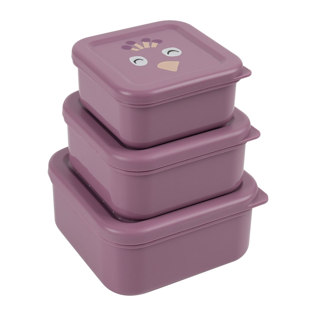 Set 3 Fiambreras Nido Trixie Pavo Real| Cajas Almuerzo Infantiles Sin BPA - BEBABI