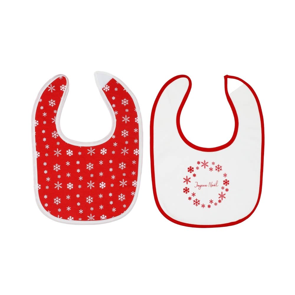 Set de 2 baberos para niños de primera edad - Navidad - MINI MUNDO