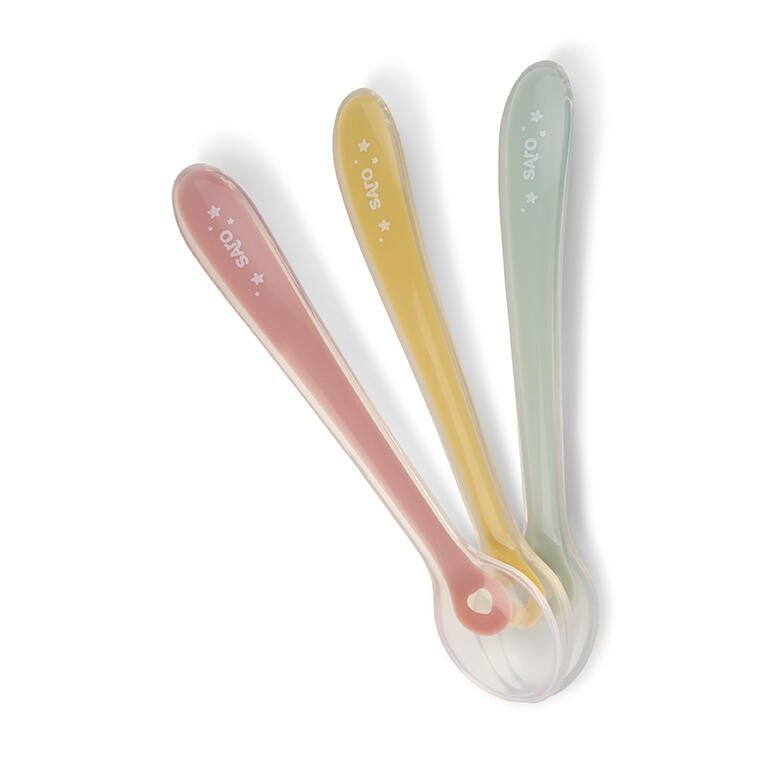 Set de 3 cucharas de silicona Rosa - MINI MUNDO