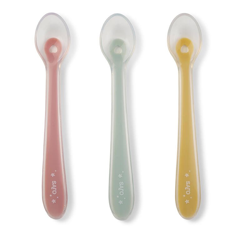 Set de 3 cucharas de silicona Rosa - MINI MUNDO