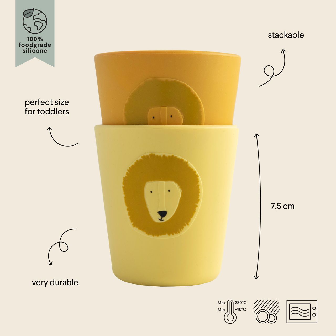 Silicona vaso 2 - pack - Mr. Lion - MINI MUNDO