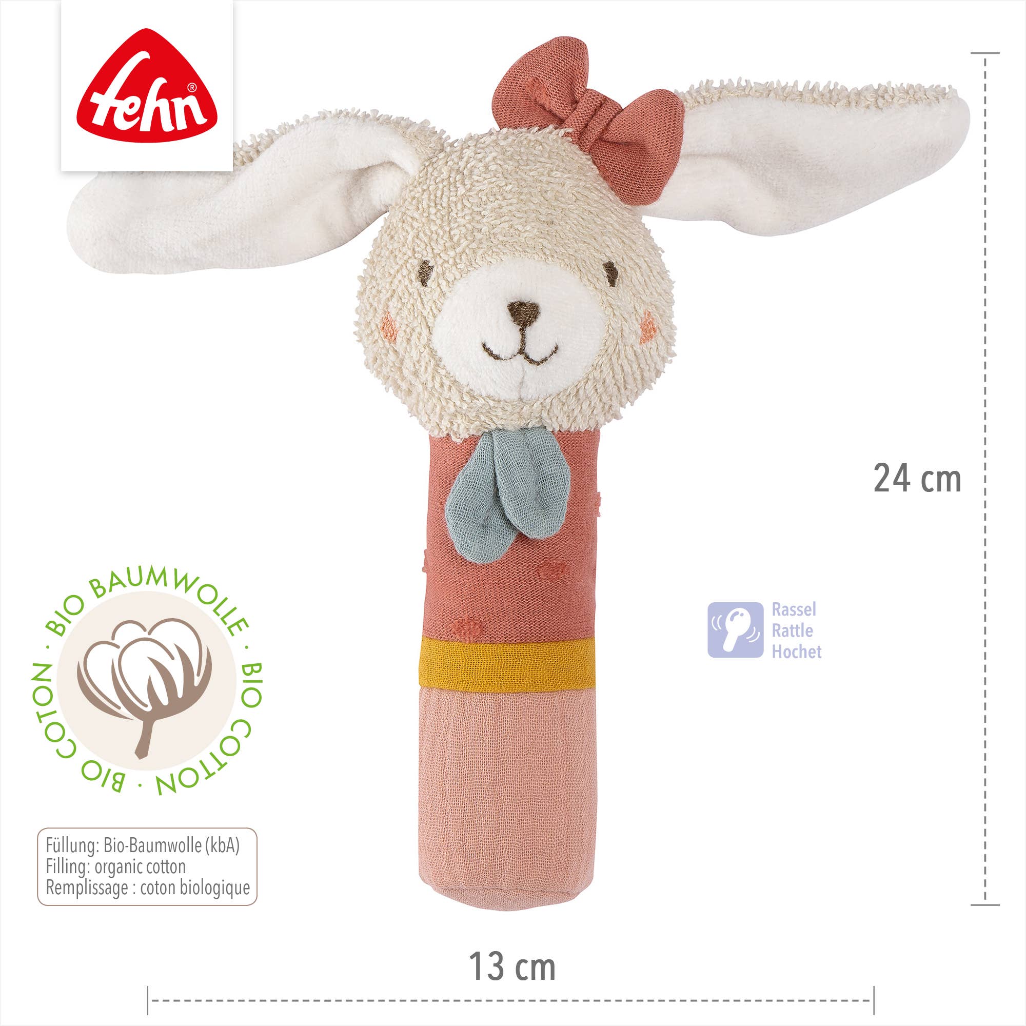 Sonajero Conejo - terracota - MINI MUNDO