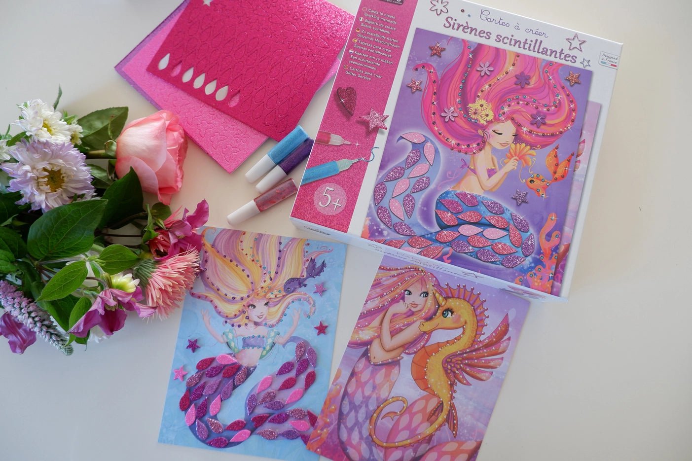 Tarjetas brillantes Sirenas - MINI MUNDO