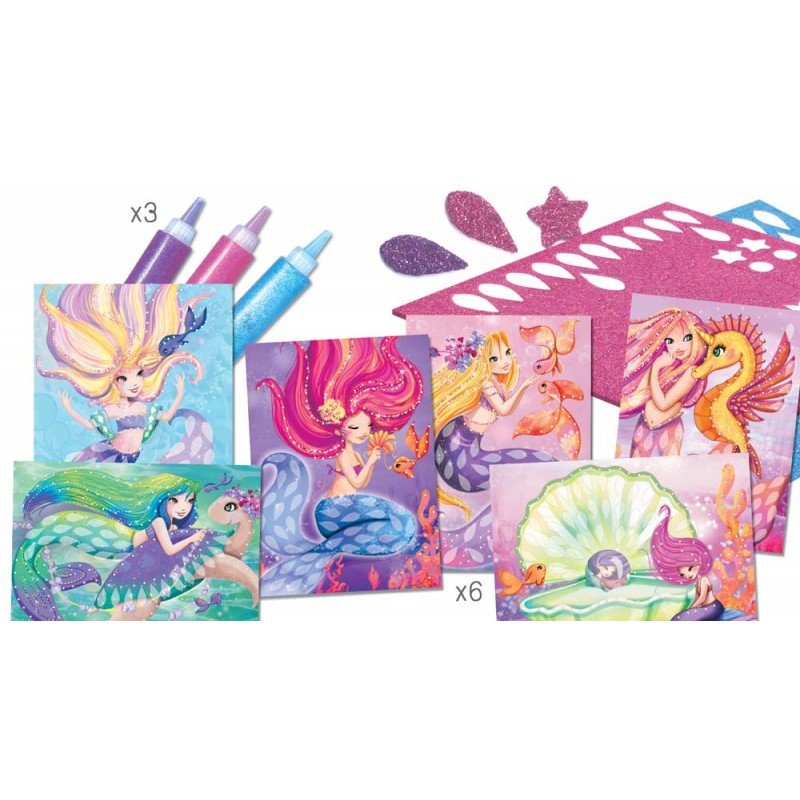 Tarjetas brillantes Sirenas - MINI MUNDO