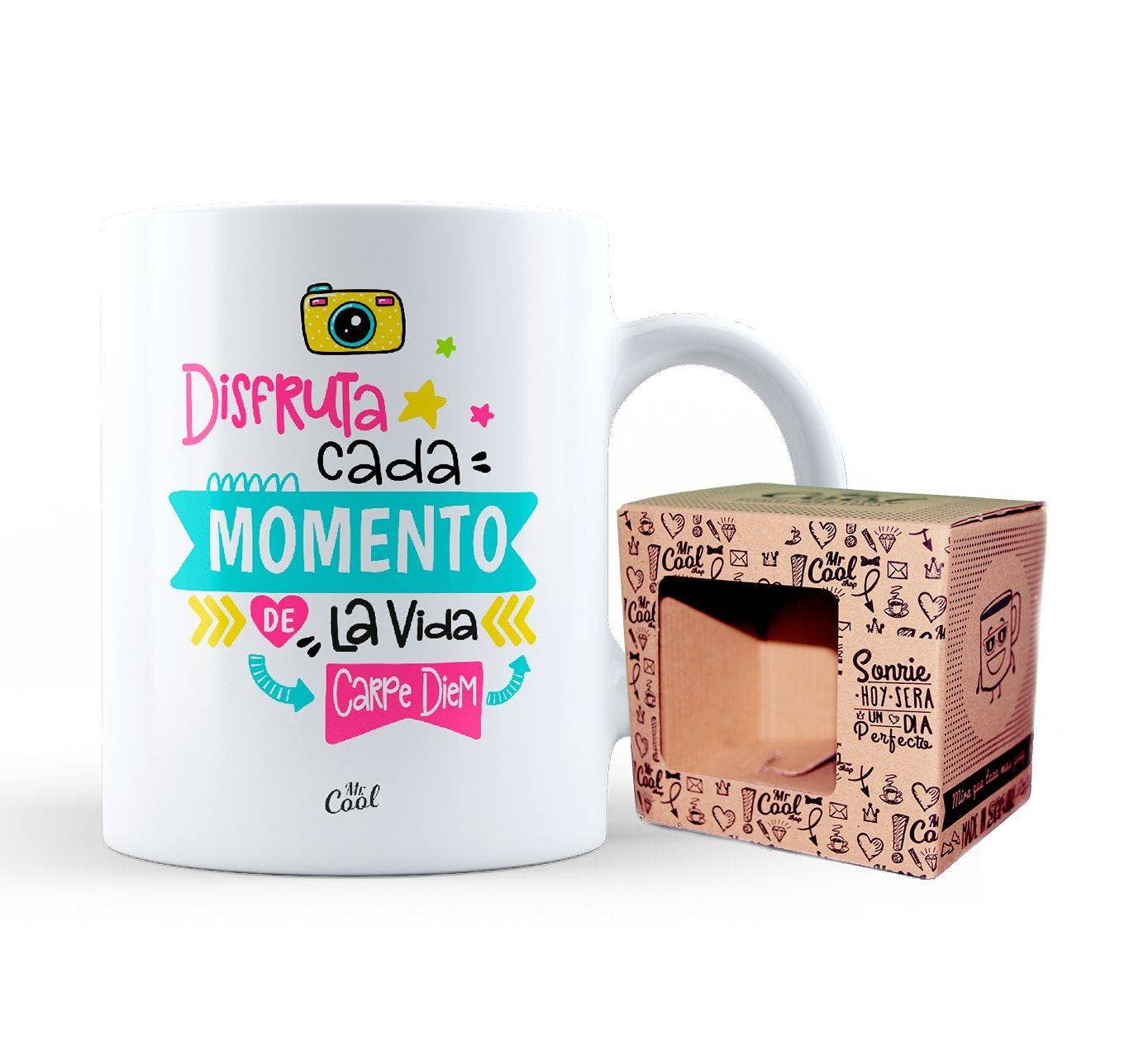 Taza – Disfruta cada momento de la vida, Carpe Diem - MINI MUNDO