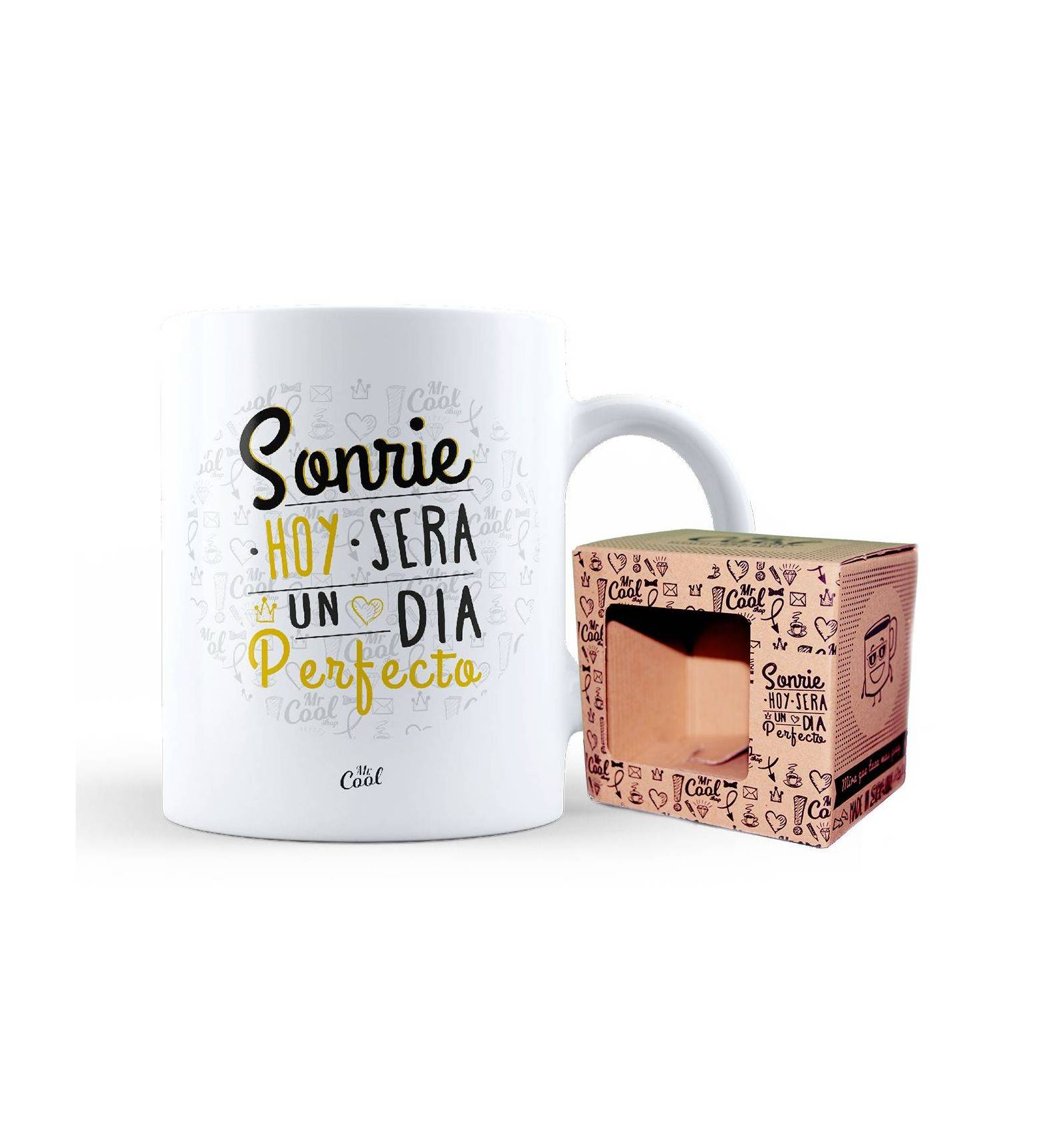 Taza – Sonrie hoy sera un dia perfecto - MINI MUNDO