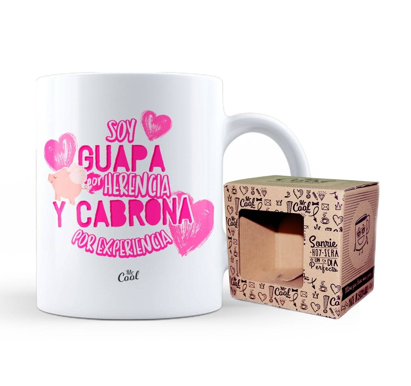 Taza – Soy guapa por herencia y cabrona por experiencia - MINI MUNDO