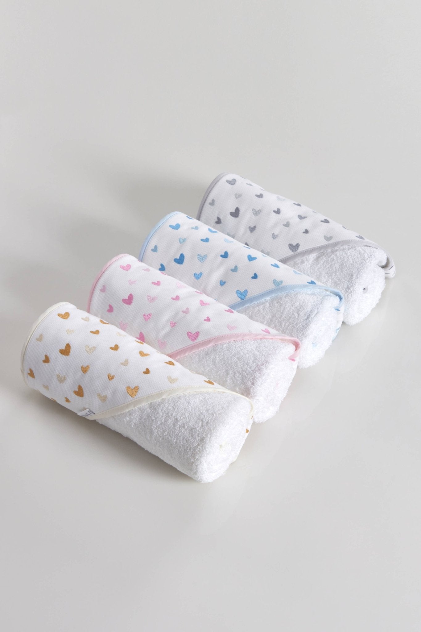 Toalla de baño de algodón rizado Corazones - MINI MUNDO