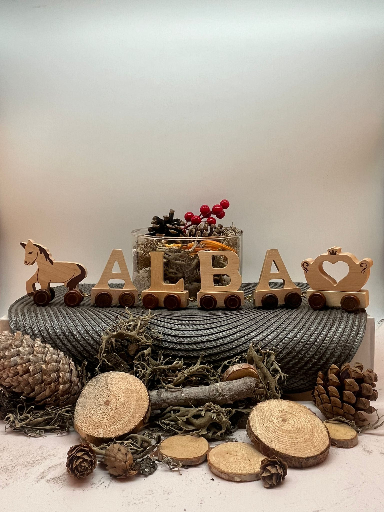 Tren de madera Personalizado - MINI MUNDO