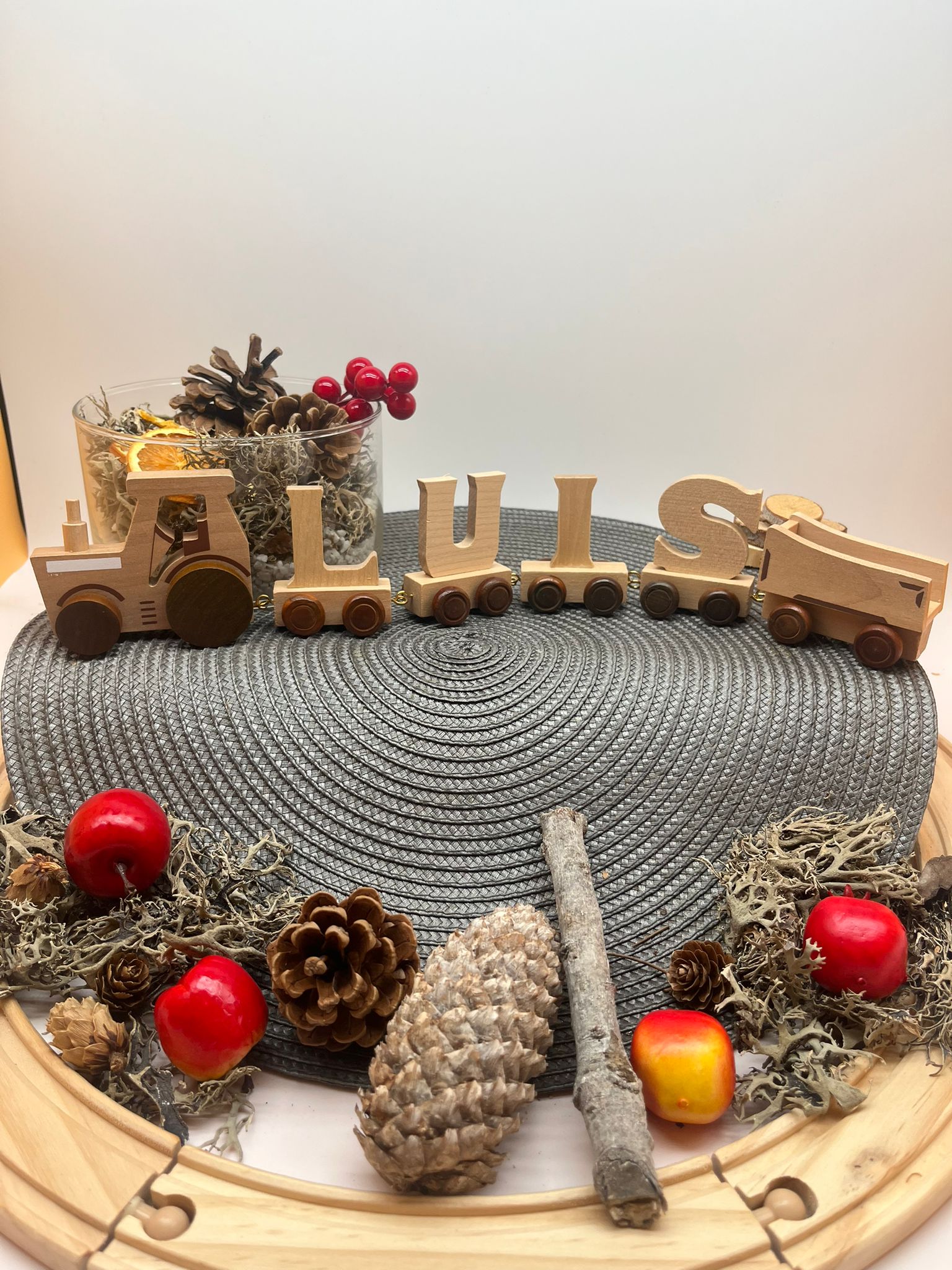 Tren de madera Personalizado - MINI MUNDO