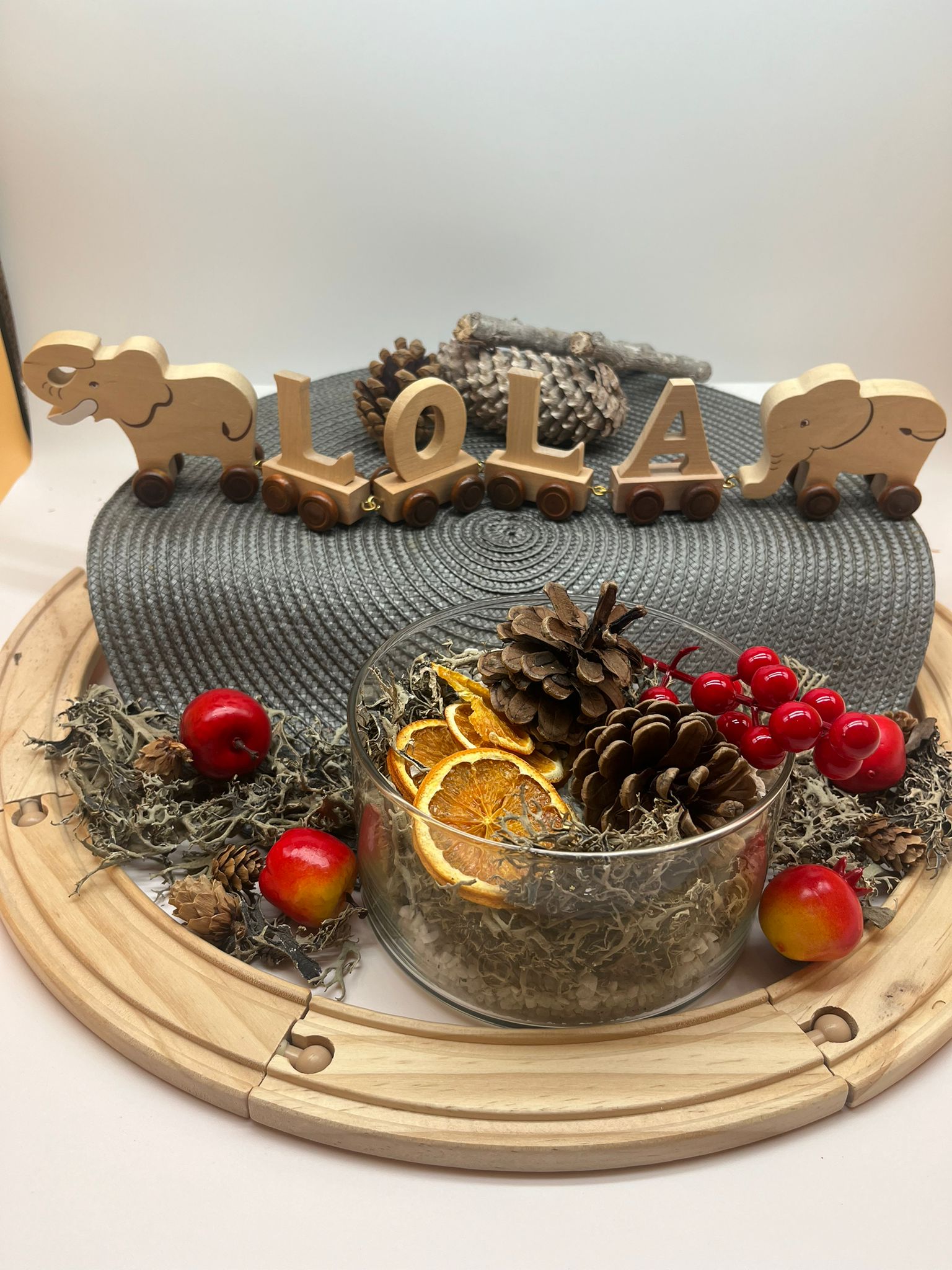 Tren de madera Personalizado - MINI MUNDO