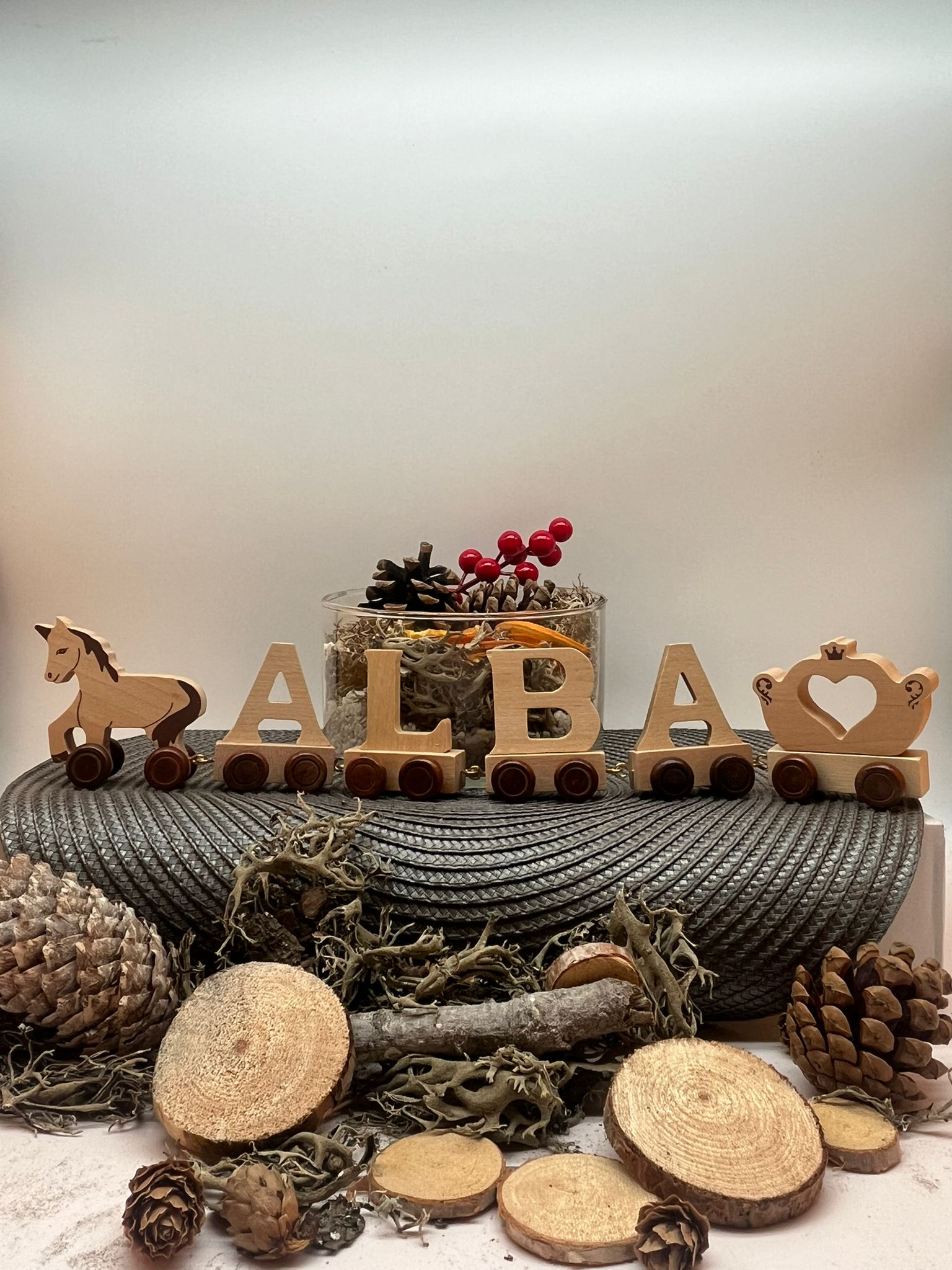 Tren de madera Personalizado - MINI MUNDO