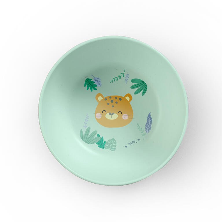 Vajilla 5 pzs. "Jungle Cheetahs" menta - MINI MUNDO