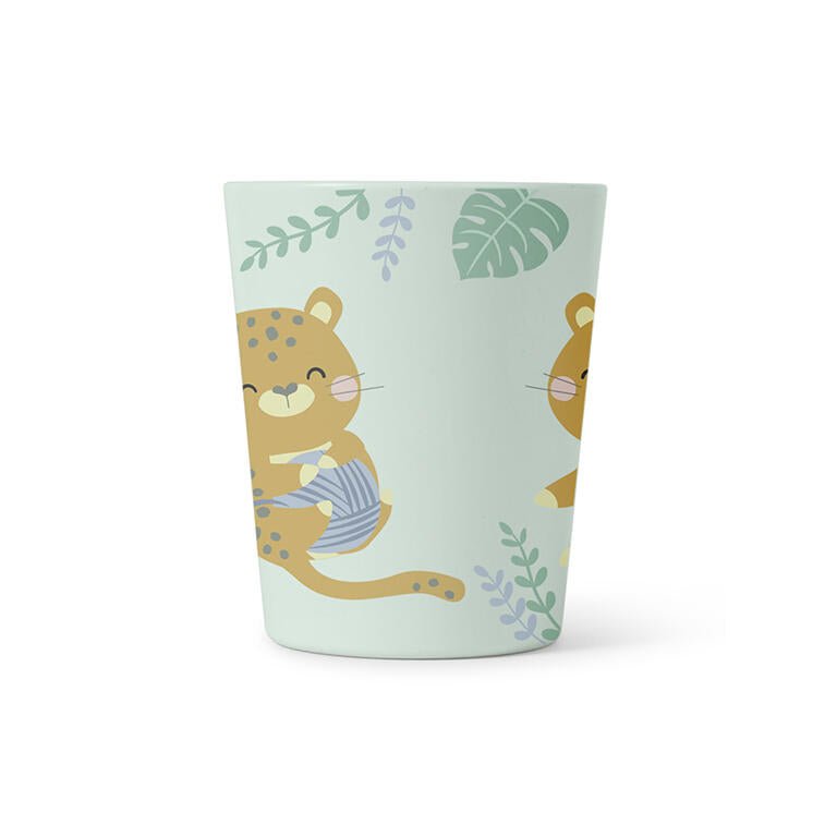 Vajilla 5 pzs. "Jungle Cheetahs" menta - MINI MUNDO