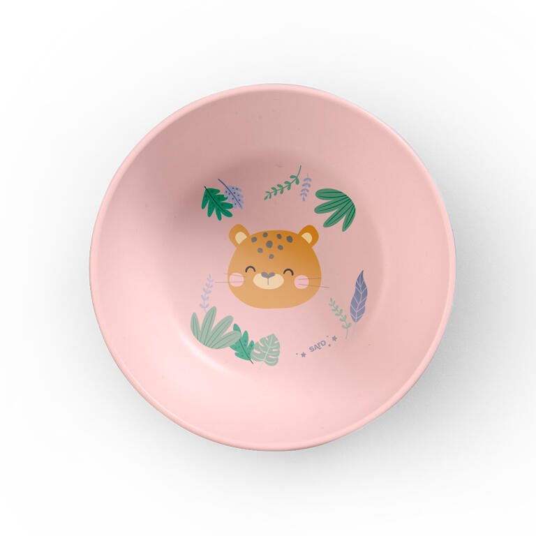 Vajilla 5 pzs. "Jungle Cheetahs" rosa - MINI MUNDO