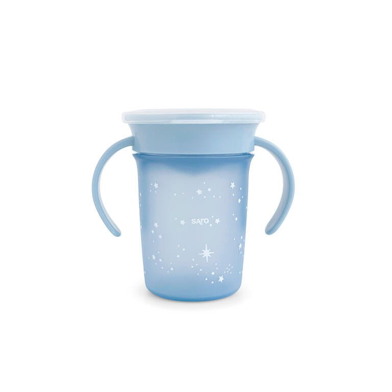 Vaso antigoteo 360 "Amazing Cup" azul - MINI MUNDO