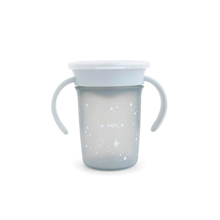Vaso antigoteo 360 "Amazing Cup" gris - MINI MUNDO