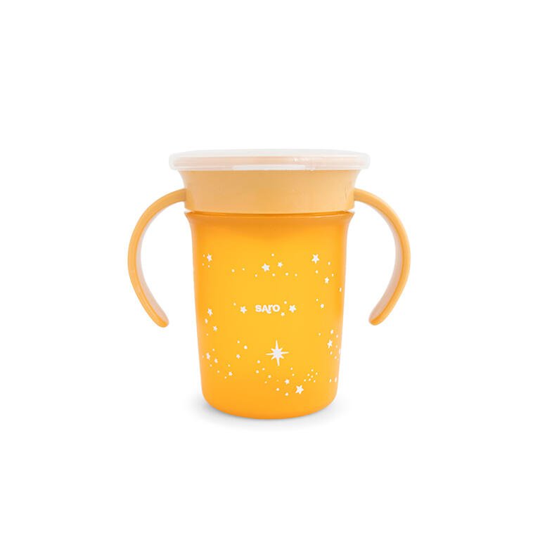 Vaso antigoteo 360 "Amazing Cup" mostaza - MINI MUNDO