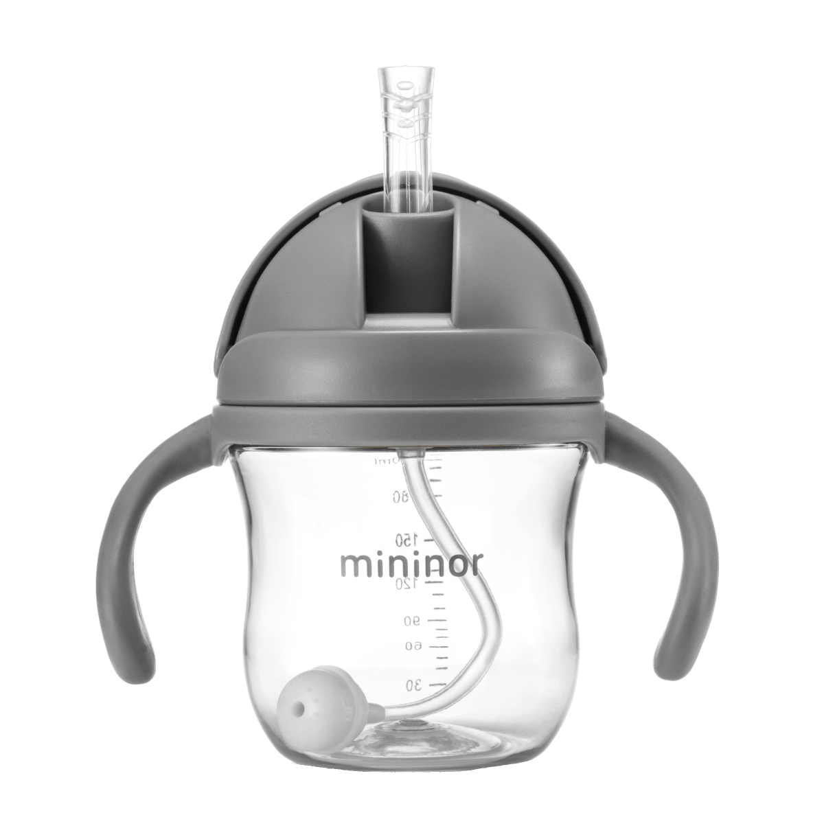 Vaso de aprendizaje con pajita - Negro - 220ml - MINI MUNDO